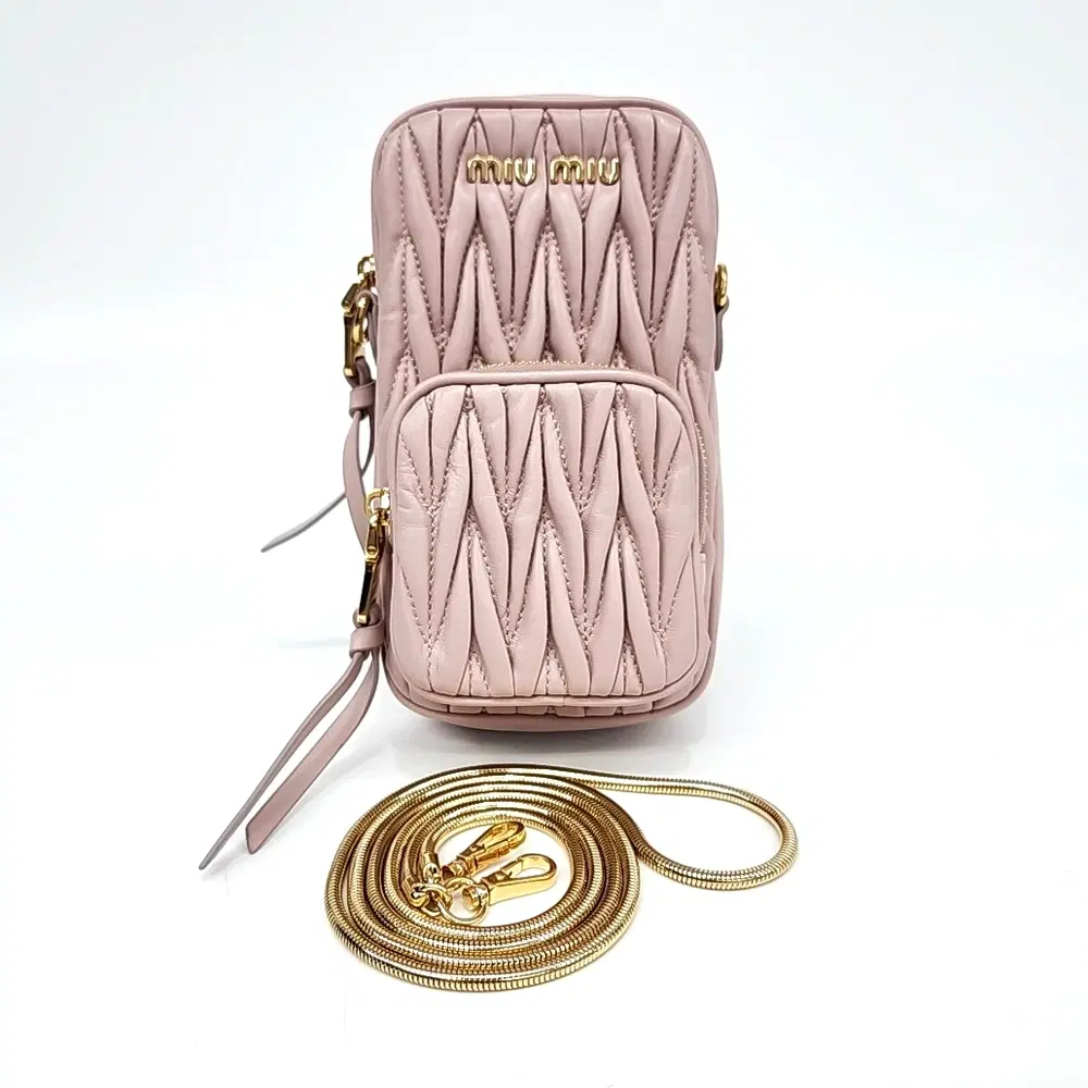 Miu Miu Phone Holder & Chain Crossbody Bag