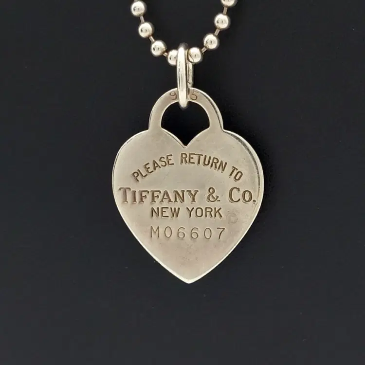 Tiffany & Co. Silver Return To Heart Necklace-Hover-Image