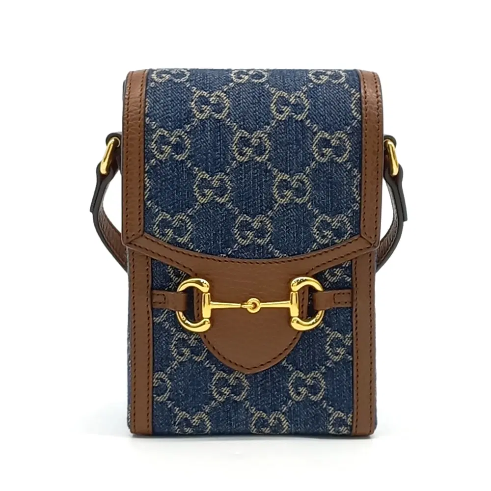 Gucci Denim Horsebit 1955 Mini Bag (625615)