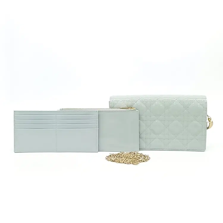 Christian Dior Patent Cannage Chain Crossbody Bag-Hover-Image