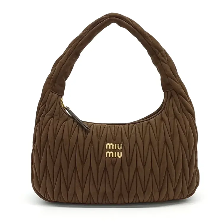 Miu Miu Suede Wander Matelasse Hobo Bag-Hover-Image