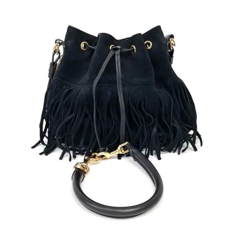Saint Laurent Emmanuel Fringe Bucket Bag (381762)-Hover-Image