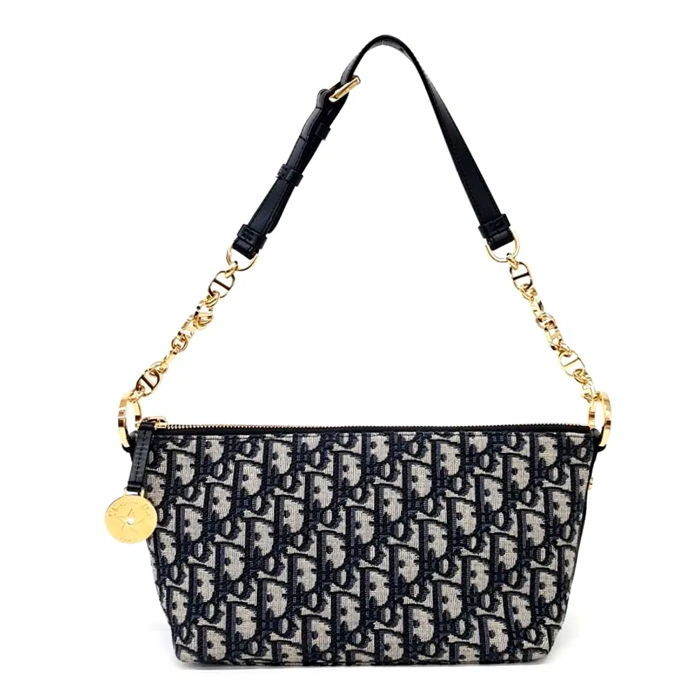 Christian Dior Oblique Dior Star Chain Hobo Bag S3202