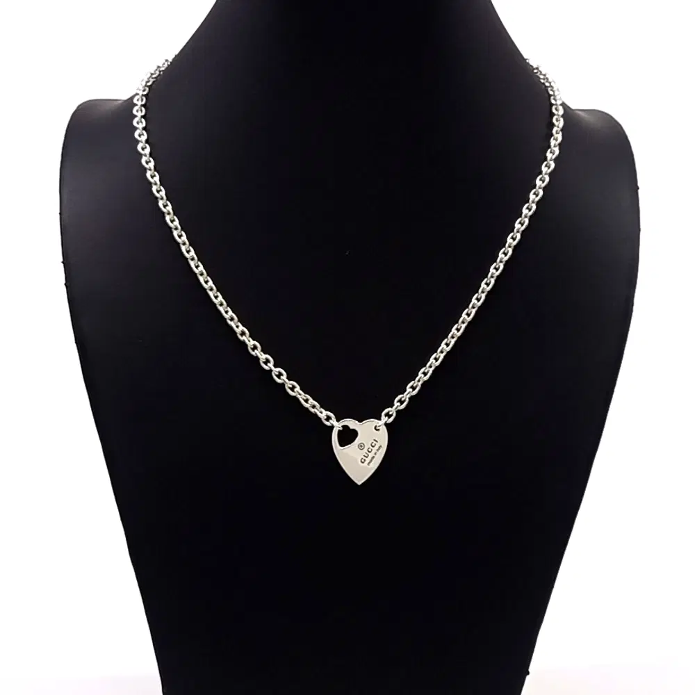 Gucci Silver Heart Necklace