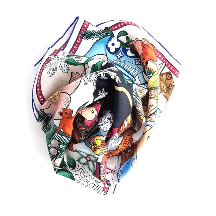 Louis Vuitton Vivienne Silk Scarf-Hover-Image