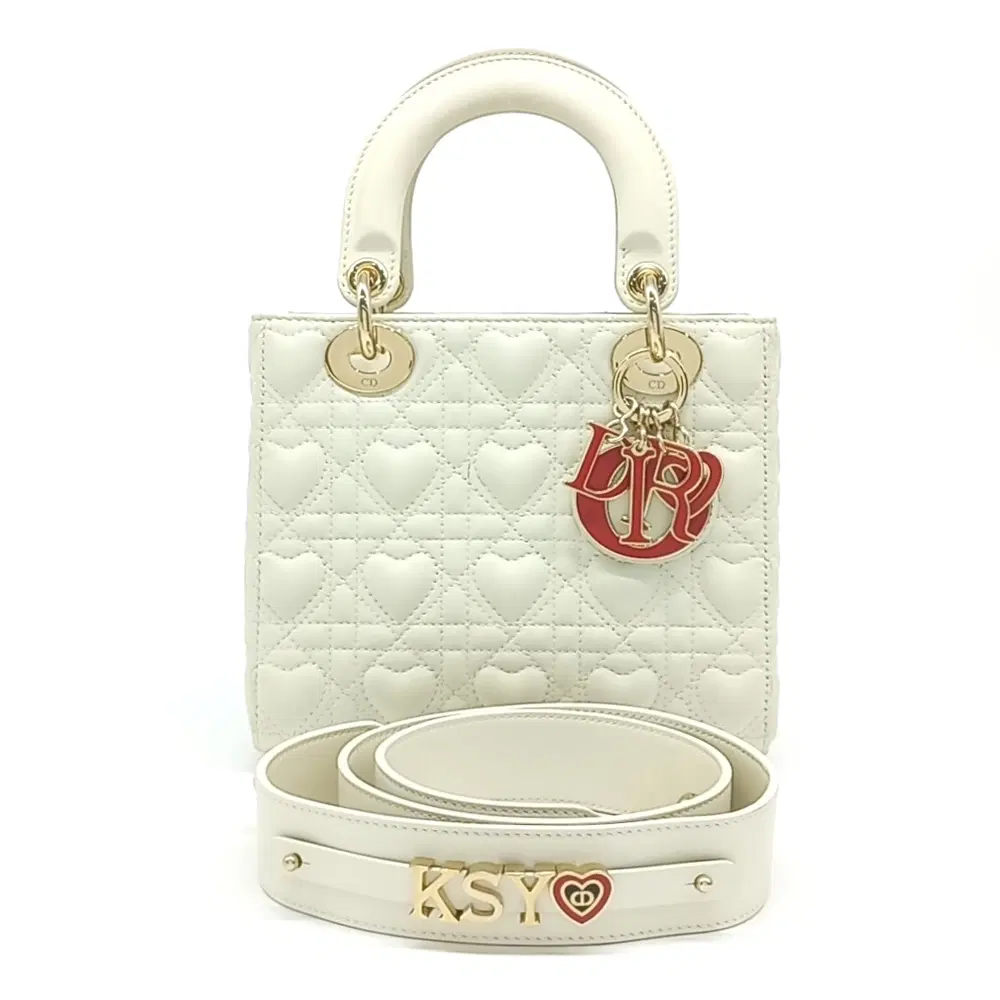 Christian Dior Heart Cannage Lady Bag Small