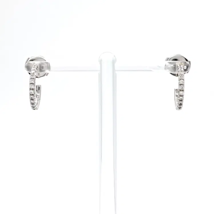 Tiffany & Co. Diamond Metro Hoop Earrings-Hover-Image