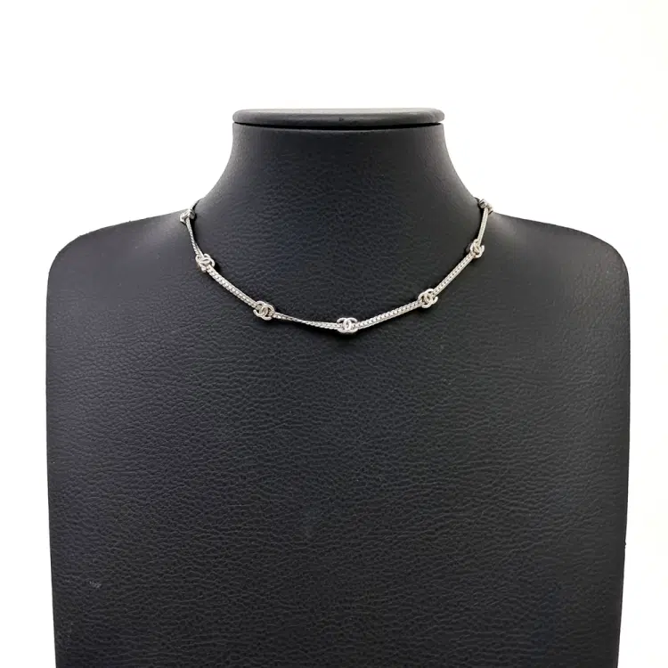 Chanel Logo Ornament Chain Necklace-Hover-Image