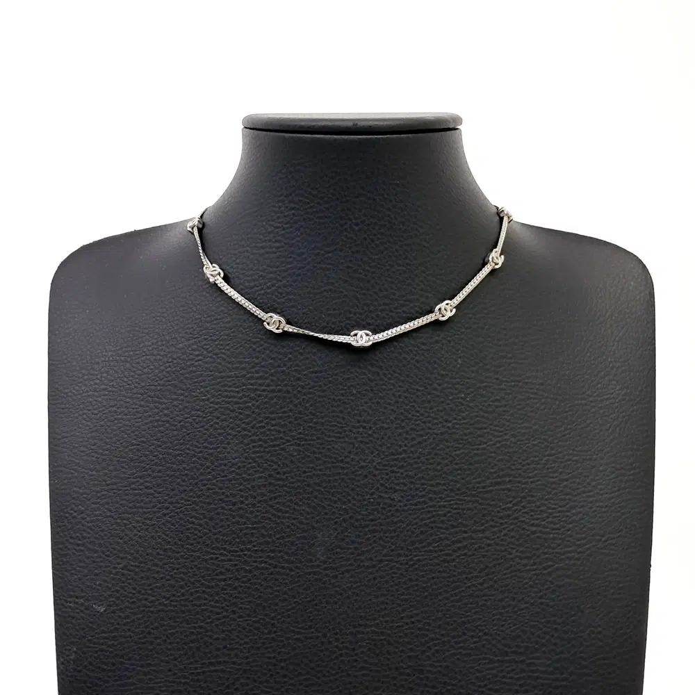 Chanel Logo Ornament Chain Necklace