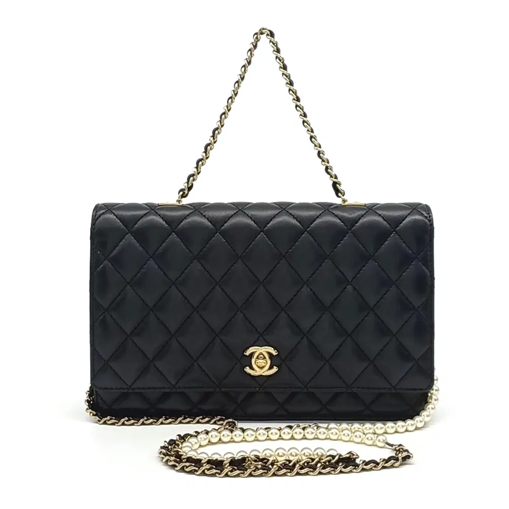 Chanel Pearl Chain Tote & Shoulder Bag