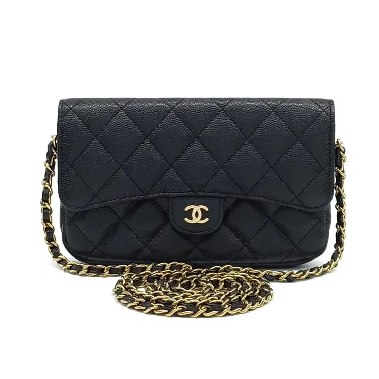 Chanel Caviar Phone Holder Mini Crossbody Bag-Hover-Image