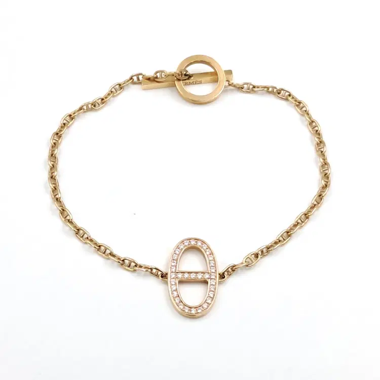 Hermes Diamond Chandal Contour Bracelet-Hover-Image