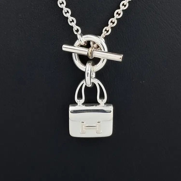 Hermes Silver Constance Necklace-Hover-Image
