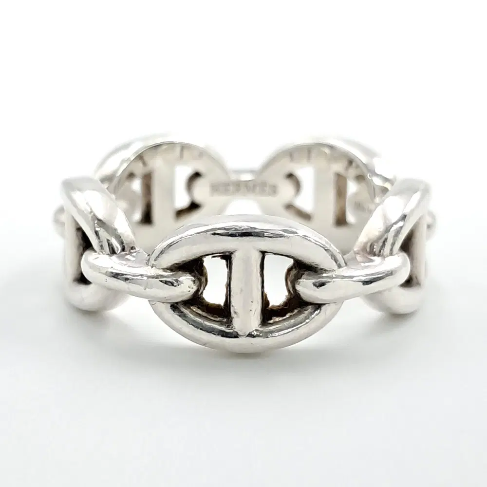 Hermes Silver Chandal Ring