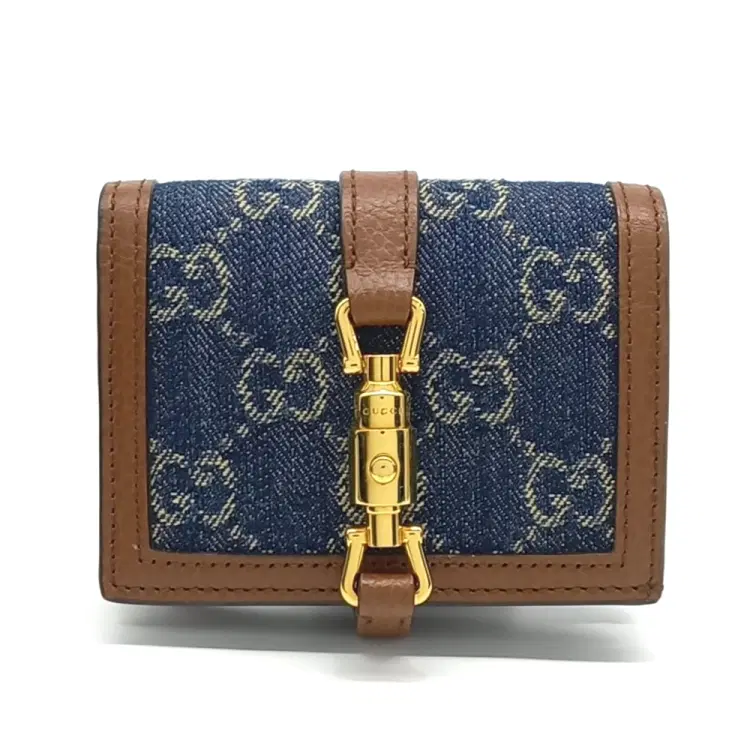 Gucci Denim Jackie 1961 Compact Wallet (645536)-Hover-Image