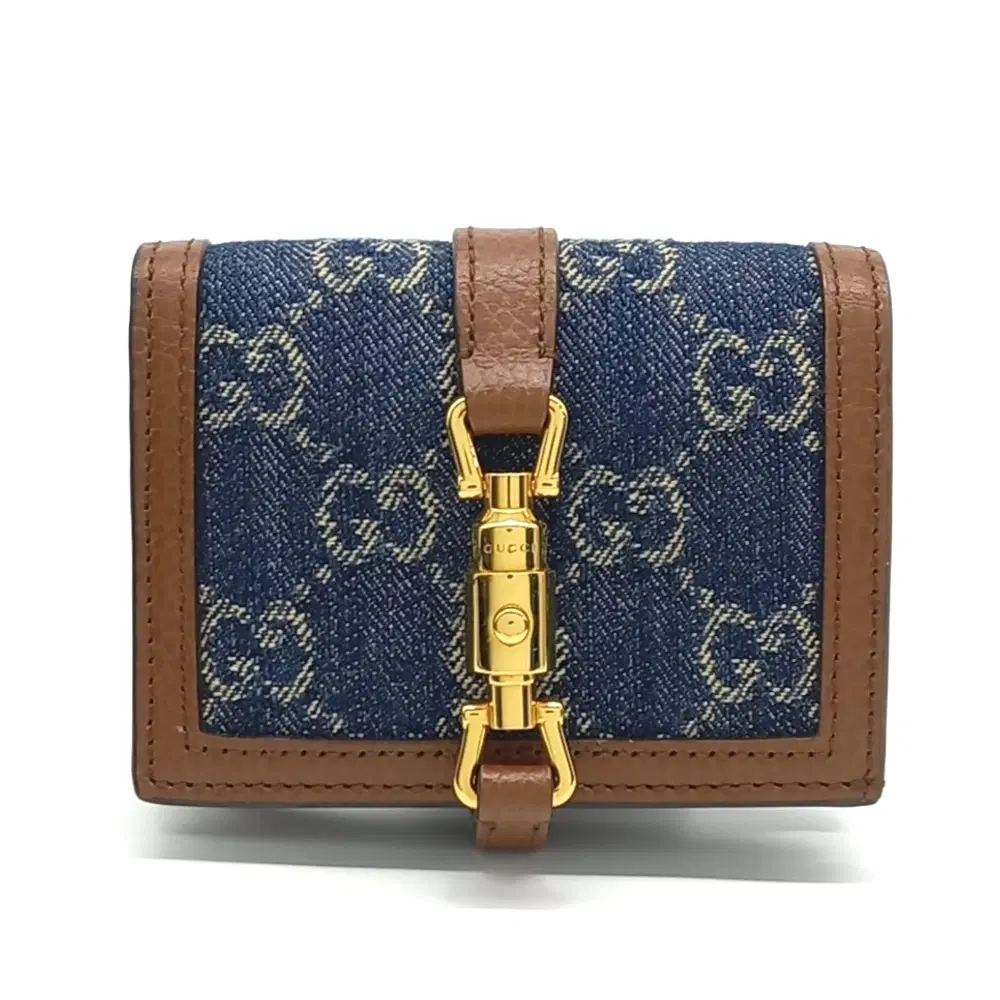 Gucci Denim Jackie 1961 Compact Wallet (645536)
