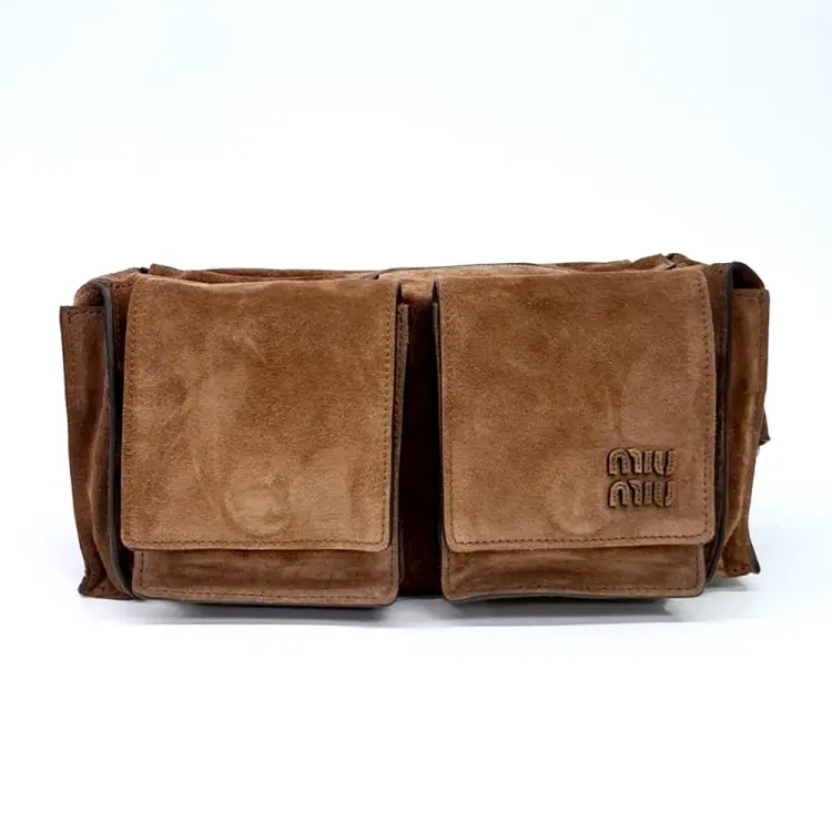Miu Miu Utility Suede Shoulder Bag (5Bc205)-Hover-Image