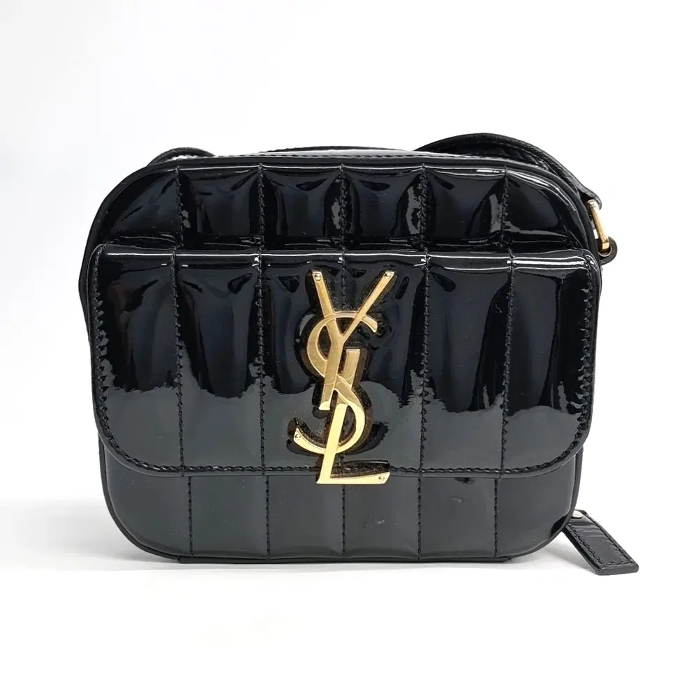 Saint Laurent Patent Vicky Toy Camera Crossbody Bag (554075)