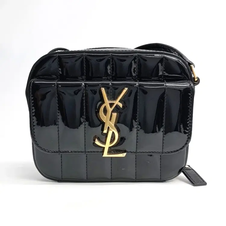 Saint Laurent Patent Vicky Toy Camera Crossbody Bag (554075)-Hover-Image