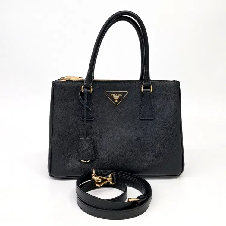 Prada Saffiano Lux Tote And Shoulder Bag-Hover-Image