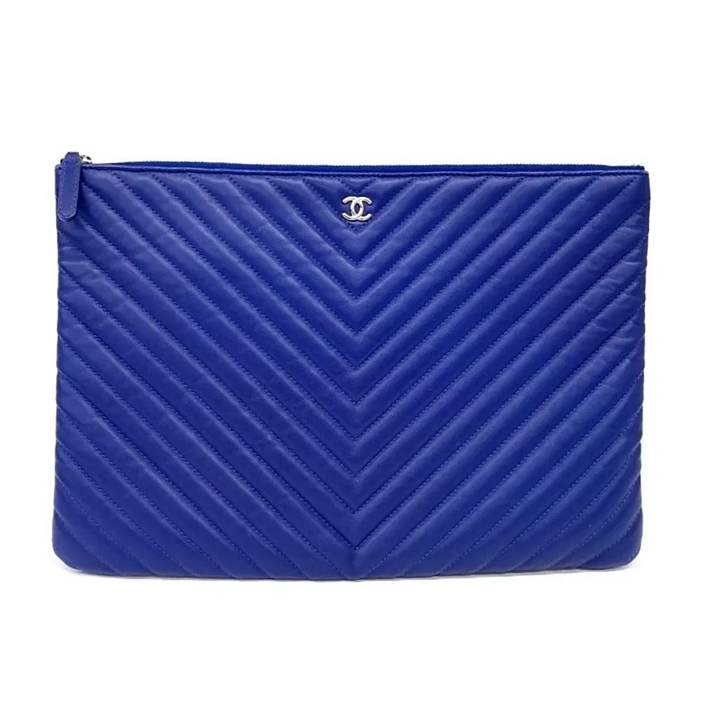Chanel Chevron Clutch Large
