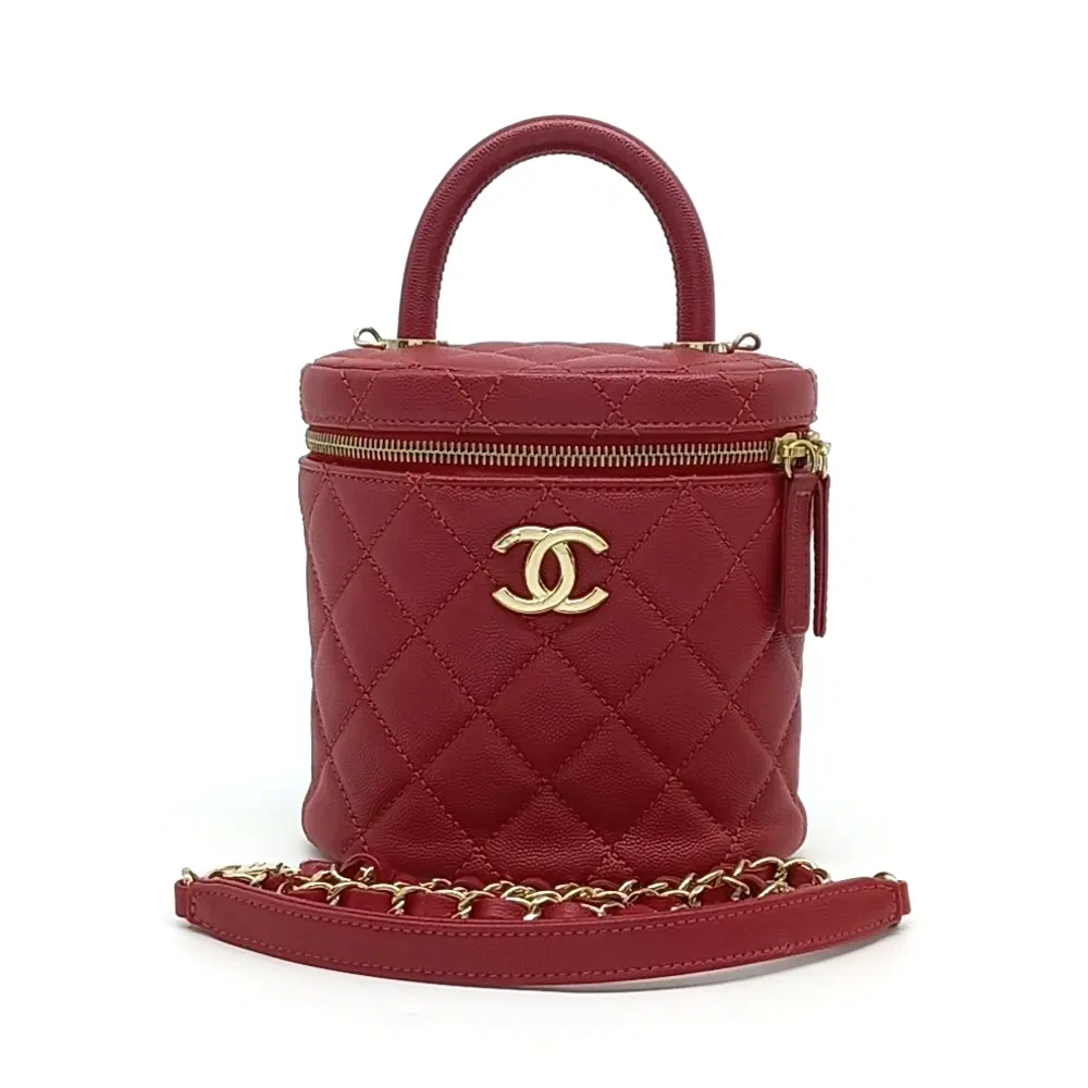Chanel Caviar Top Handle Vanity Crossbody Bag As3348