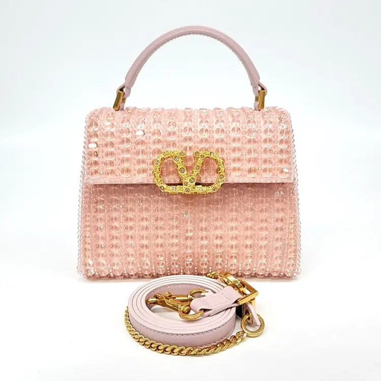 Valentino Beaded V-Sling Top Handle Bag Mini-Hover-Image
