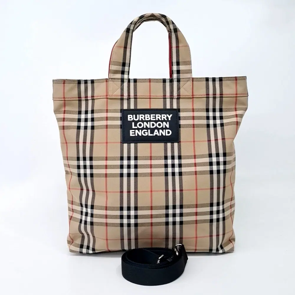 Burberry Fabric Tote And Shoulder Bag