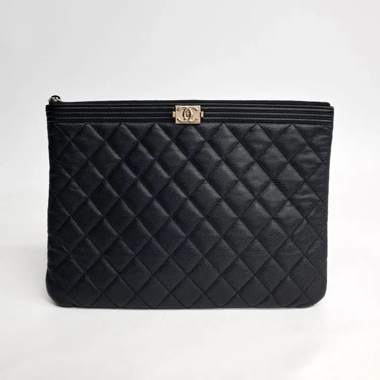 Chanel Caviar Boy Clutch New Medium-Hover-Image