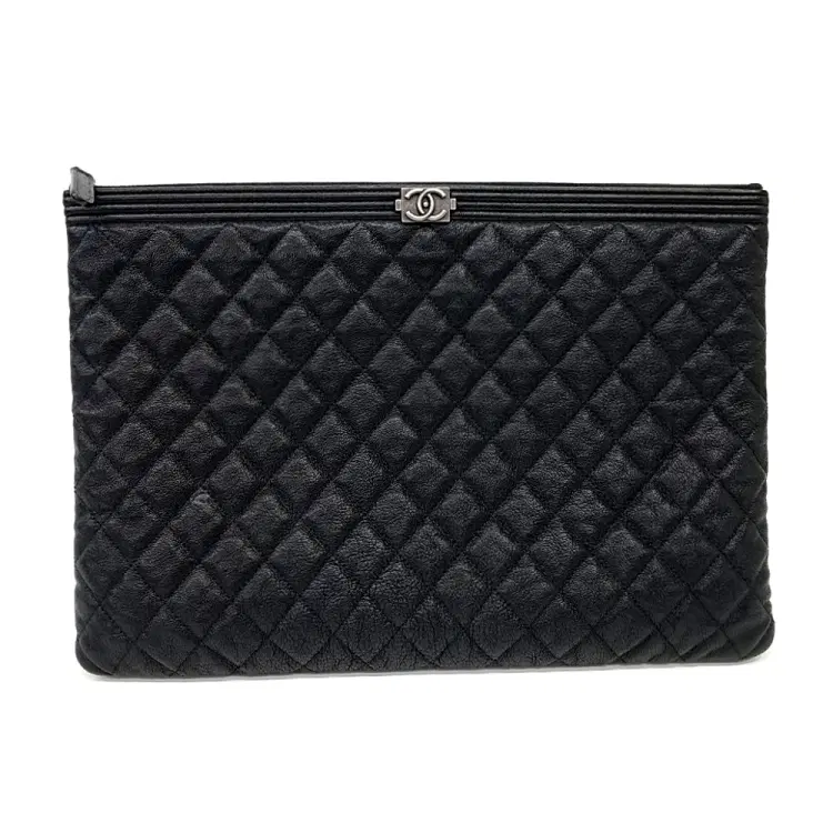 Chanel Caviar Boy Clutch Large-Hover-Image