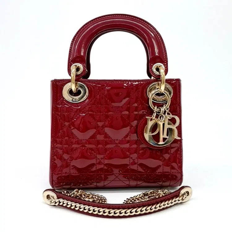 Christian Dior Patent Cannage Lady Dior Bag Mini-Hover-Image