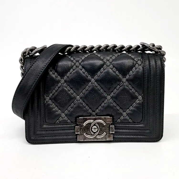 Chanel Double Stitch Boy Bag Small-Hover-Image