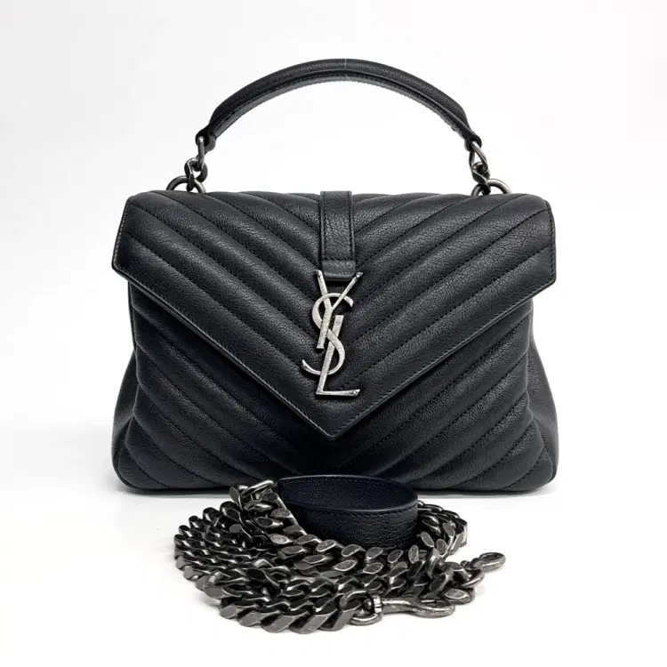 Saint Laurent Classic College Monogram Chain Bag (600279)-Hover-Image