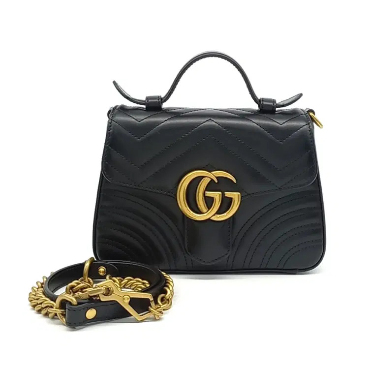 Gucci Marmont Mini Top Handle Shoulder Bag (547260)-Hover-Image