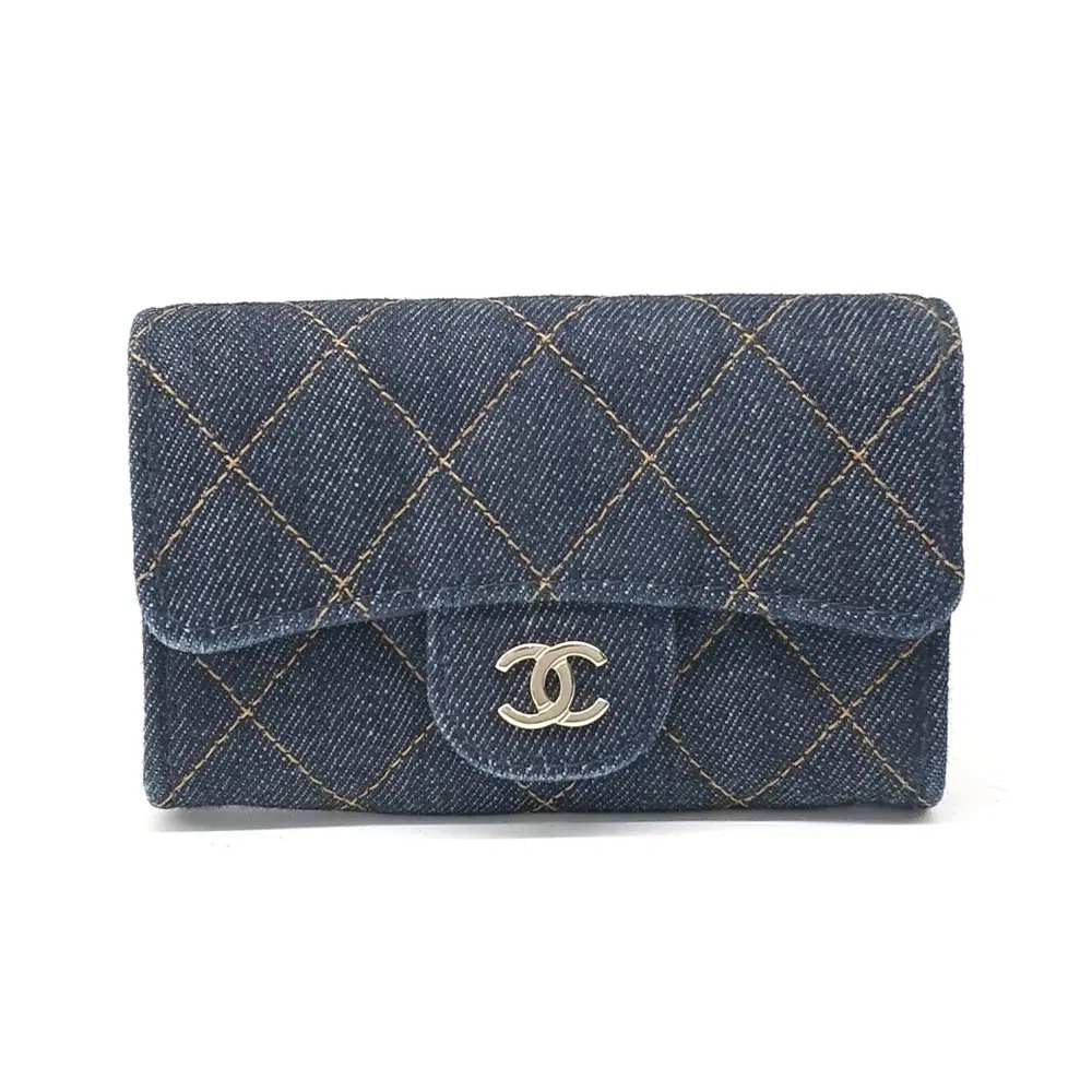 Chanel Denim Card Wallet Ap0214