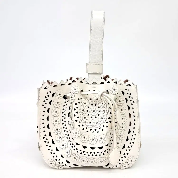 Alaia Laser-Cut Bucket Bag-Hover-Image