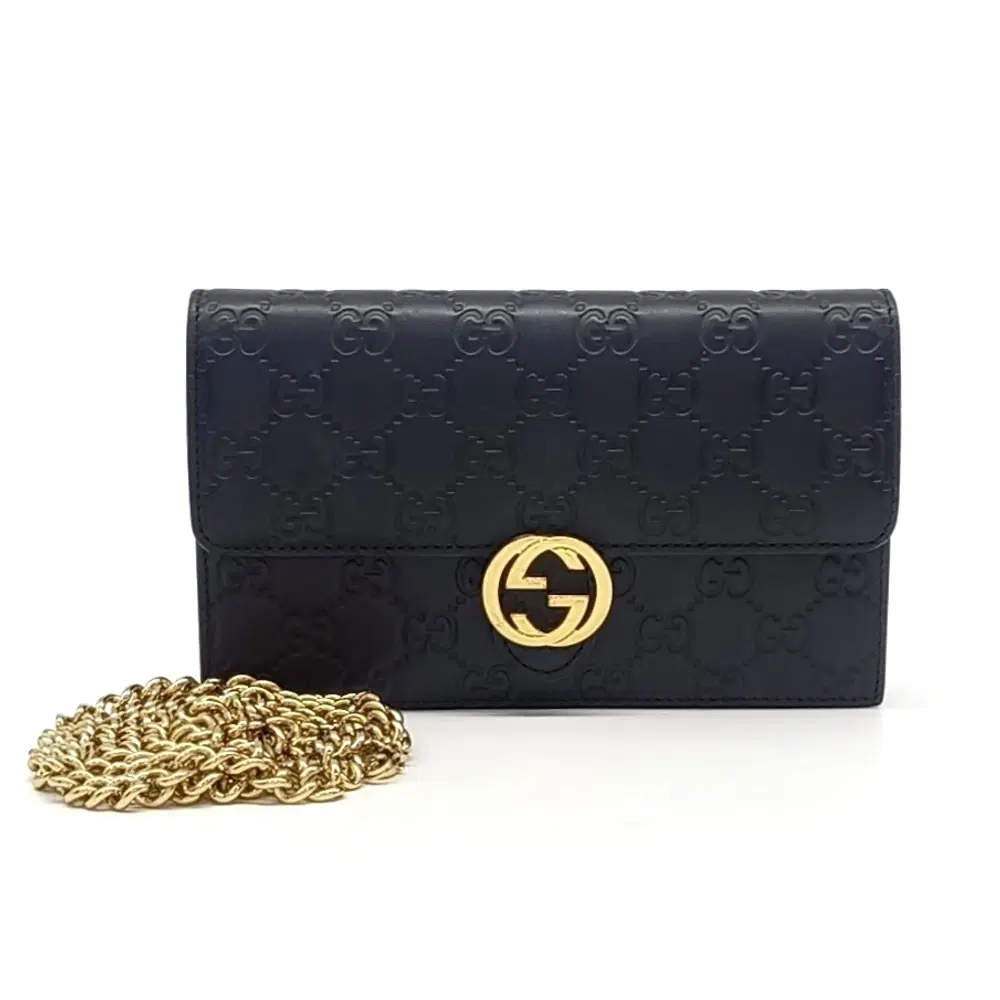 Gucci Signature Chain Wallet And Crossbody Bag (409340)