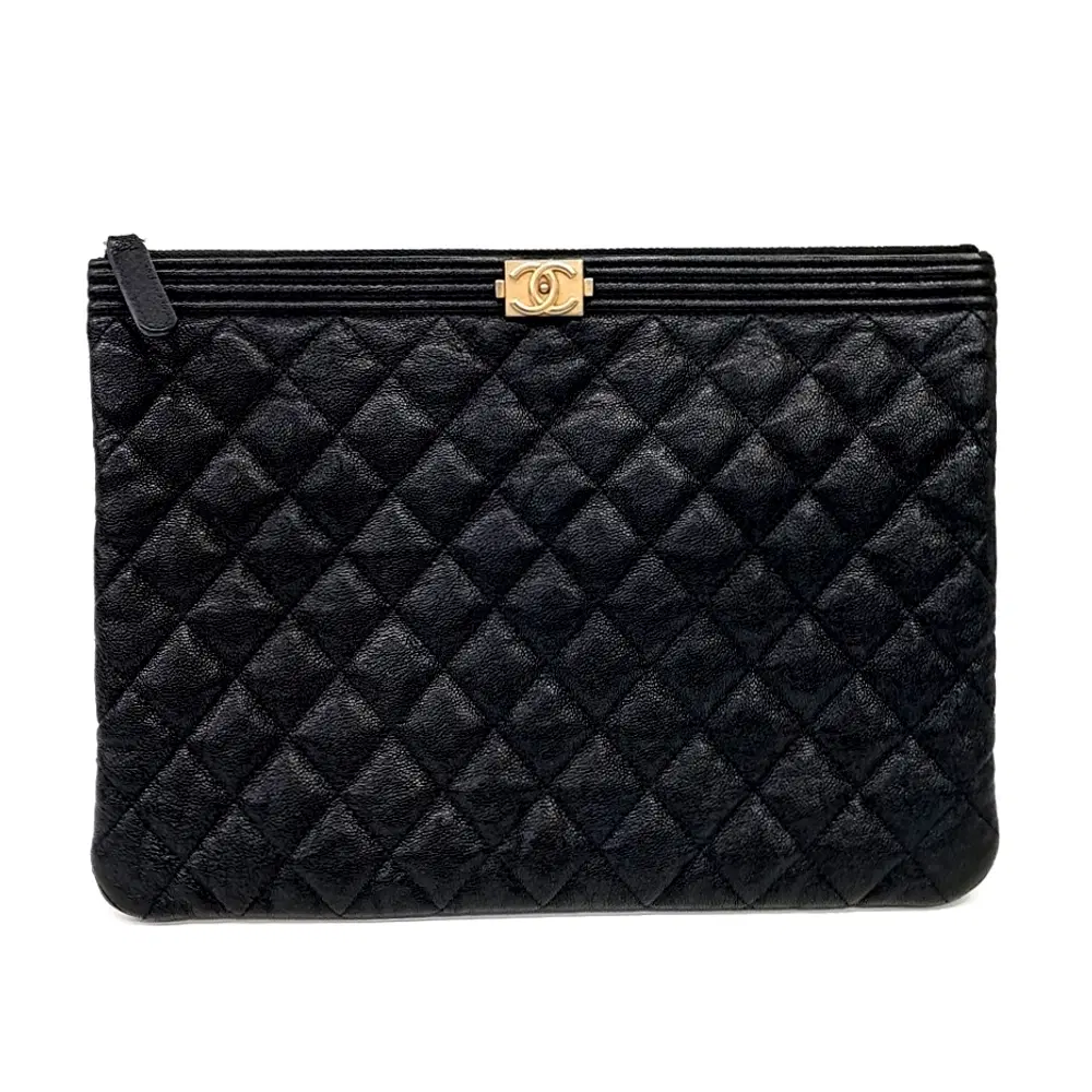 Chanel Caviar Boy Clutch New Medium