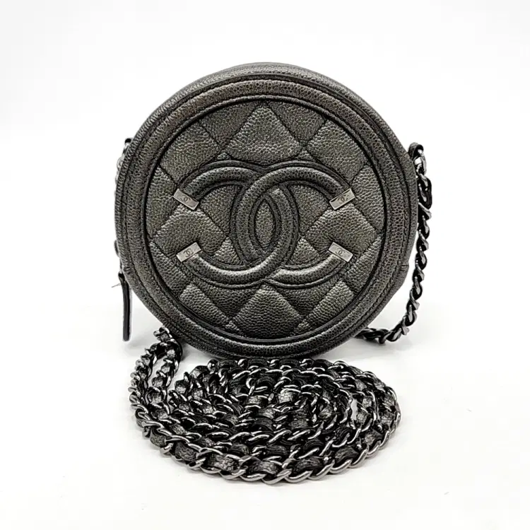 Chanel Caviar Round Mini Crossbody Bag-Hover-Image