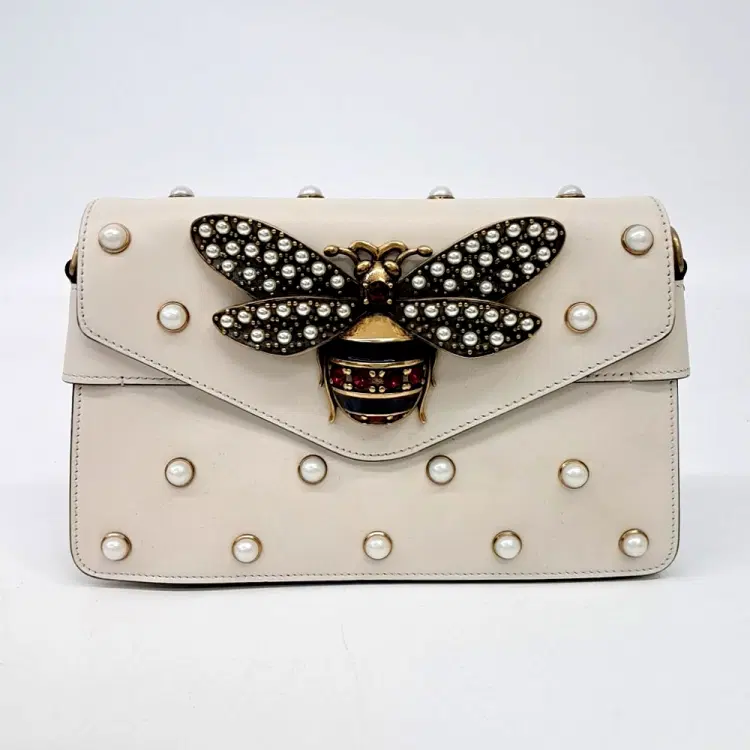 Gucci Broadway Metal Bee Shoulder Bag (453778)-Hover-Image