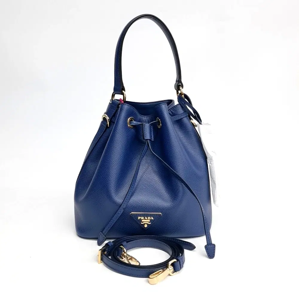 Prada Saffiano Bucket Tote And Crossbody Bag (1Be032)