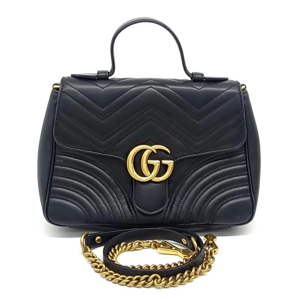 Gucci Matelasse Marmont Top Handle Bag (498110)
