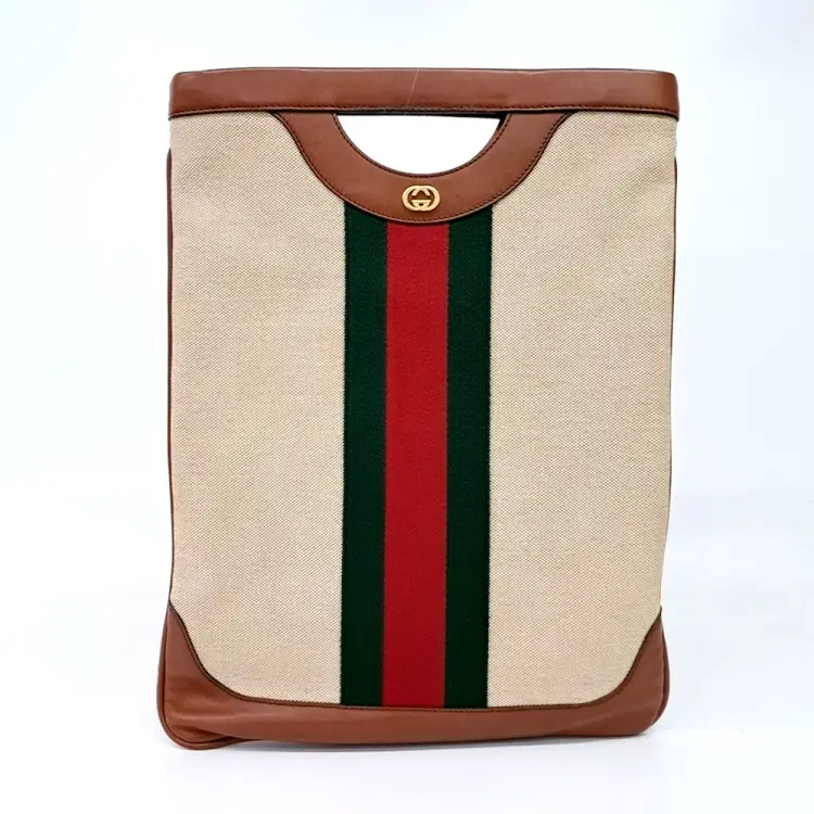 Gucci Web Tote & Chain Shoulder Bag (564604)-Hover-Image