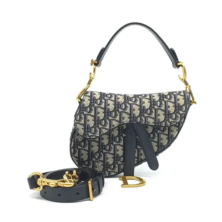 Christian Dior Oblique Mini Saddle Strap Bag-Hover-Image