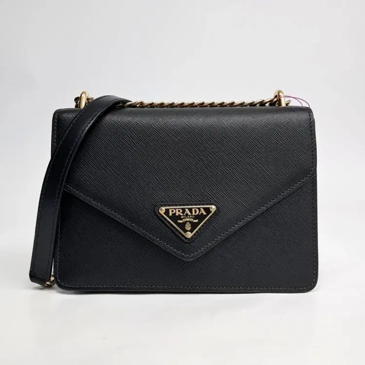 Prada Saffiano Chain Shoulder Bag (1Bd200)-Hover-Image