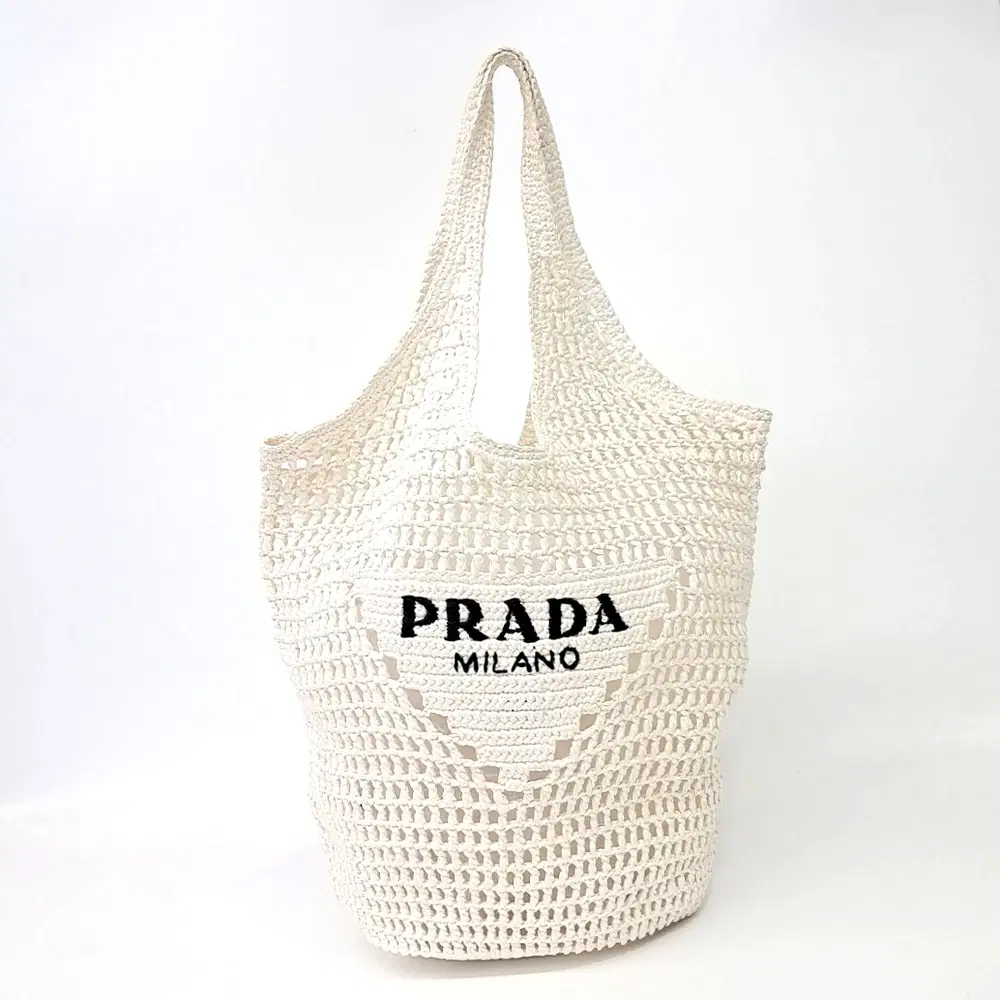 Prada Raffia Tote Bag