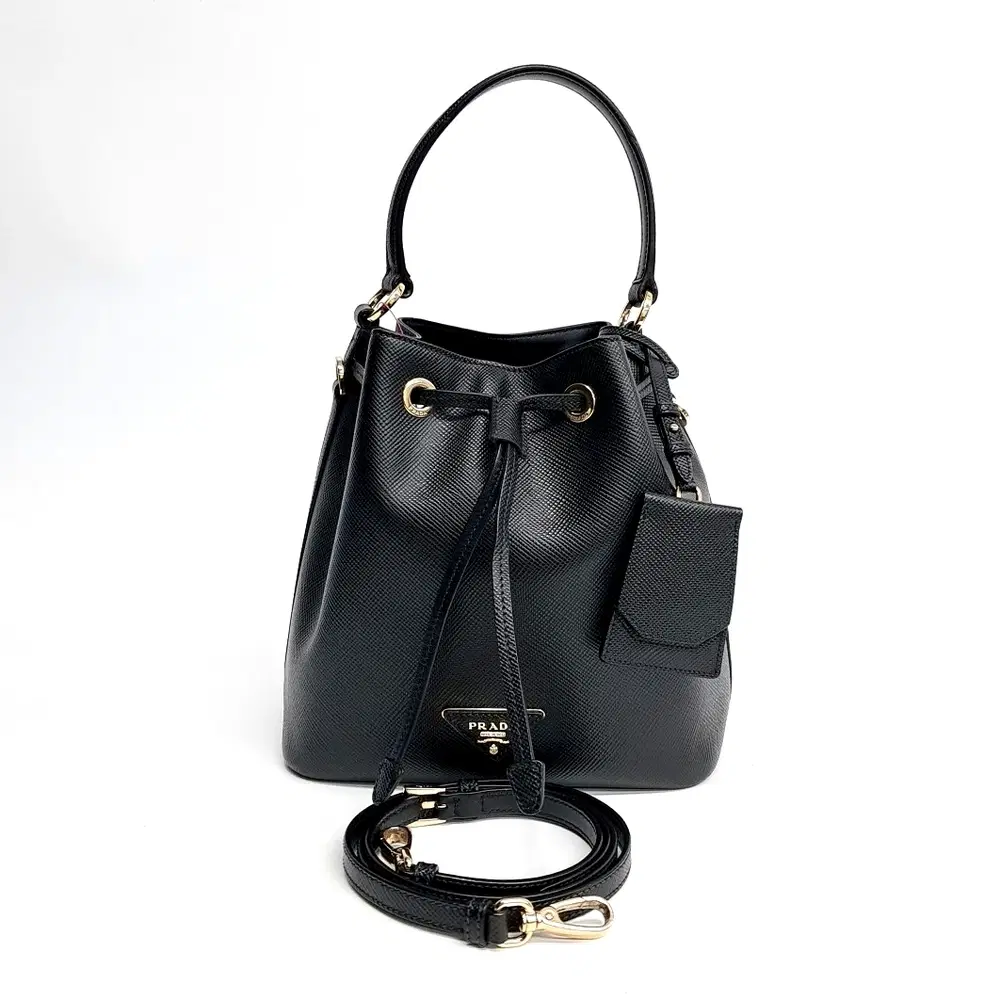 Prada Saffiano Bucket Tote & Crossbody Bag (1Be032)