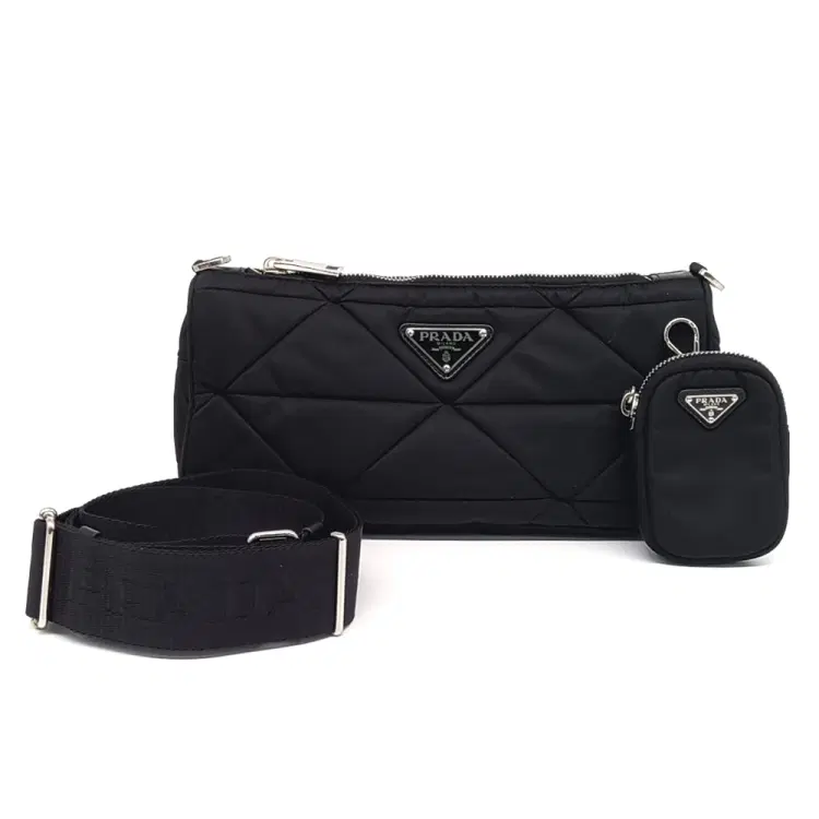 Prada Re-Nylon Tessuto Quilting Shoulder Bag (1Bc237)-Hover-Image