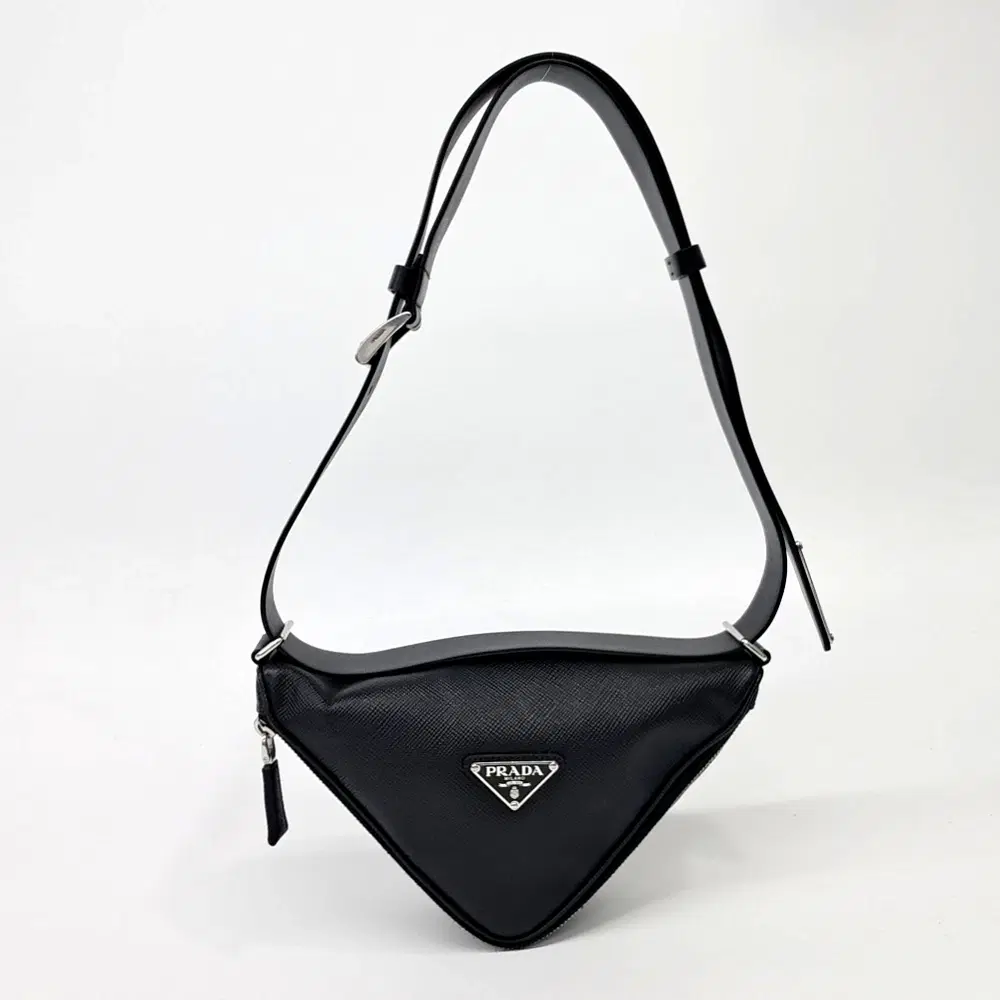 Prada Saffiano Triangle Shoulder Bag