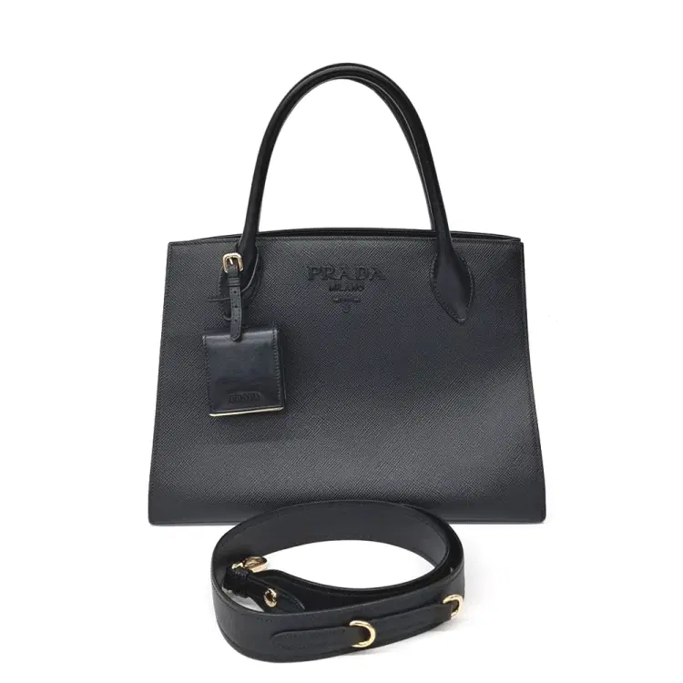 Prada Saffiano Monochrome Bag (1Ba155)-Hover-Image